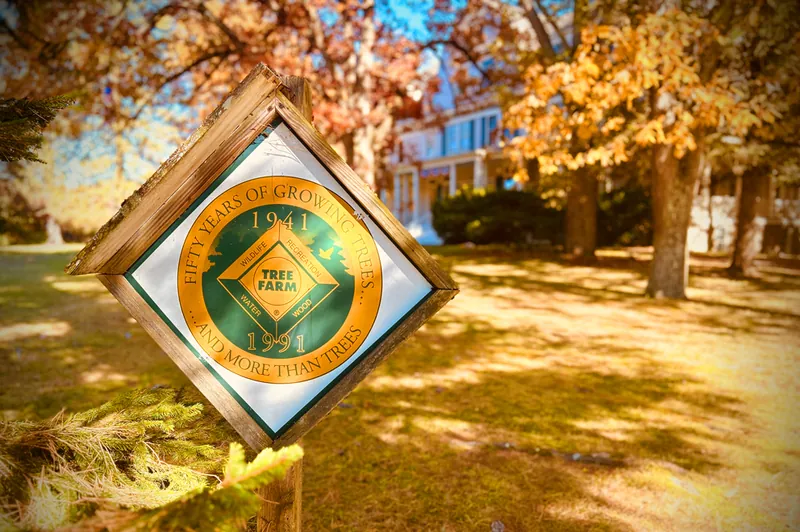 American Tree Farm System sign on the Idylease grounds